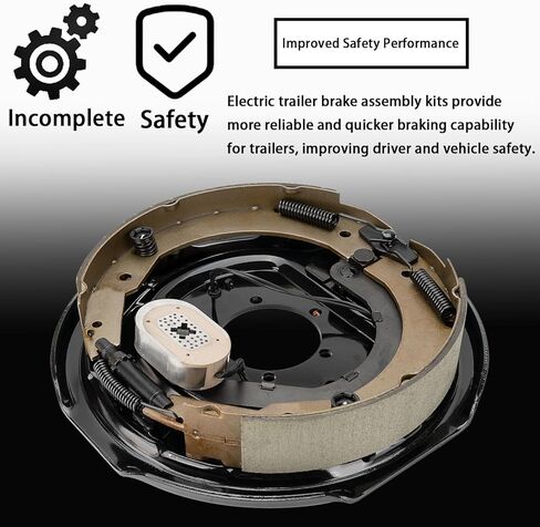 12x2 7K مجموعة فرامل مقطورة كهربائية ذاتية الضبط 6/8 العروة تناسب 5200 6000 7000 رطل PJ Al-Ko منصات تفريغ الفرامل أحذية مغناطيس تحويل هيدروليكي يستبدل K23-180-00 023-105-00 023-106-00 in Kuwait