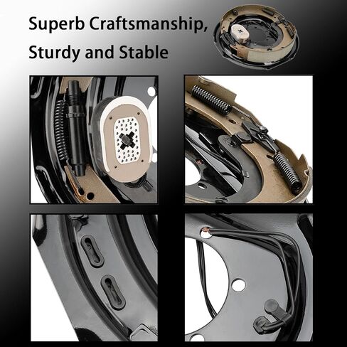 12x2 7K مجموعة فرامل مقطورة كهربائية ذاتية الضبط 6/8 العروة تناسب 5200 6000 7000 رطل PJ Al-Ko منصات تفريغ الفرامل أحذية مغناطيس تحويل هيدروليكي يستبدل K23-180-00 023-105-00 023-106-00 in Kuwait