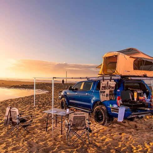 ARB 4x4 Accessories 814410 Rooftop Retractable Awning with Led Light Strip Included 2500x2500mm 8.2 Feet, Ideal for Camping, Roadtrips, Outdoor Trips, Travel, Teardrop, RV, Camper, 4x4 and SUV in Saudi Arabia
