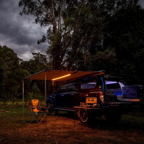 ARB 4x4 Accessories 814410 Rooftop Retractable Awning with Led Light Strip Included 2500x2500mm 8.2 Feet, Ideal for Camping, Roadtrips, Outdoor Trips, Travel, Teardrop, RV, Camper, 4x4 and SUV in Saudi Arabia