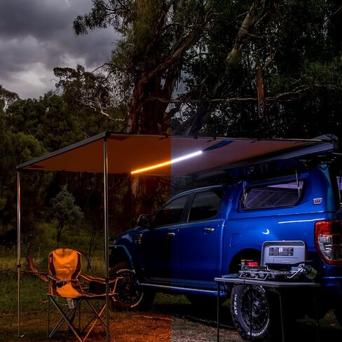 ARB 4x4 Accessories 814410 Rooftop Retractable Awning with Led Light Strip Included 2500x2500mm 8.2 Feet, Ideal for Camping, Roadtrips, Outdoor Trips, Travel, Teardrop, RV, Camper, 4x4 and SUV in Saudi Arabia