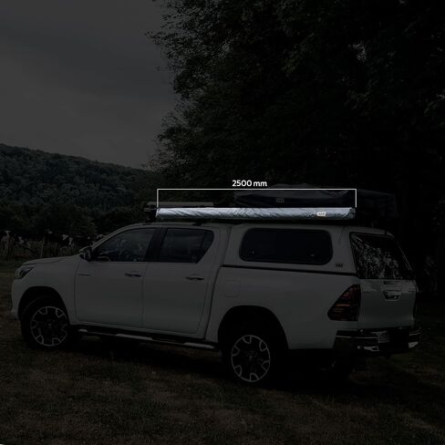 ARB 4x4 Accessories 814410 Rooftop Retractable Awning with Led Light Strip Included 2500x2500mm 8.2 Feet, Ideal for Camping, Roadtrips, Outdoor Trips, Travel, Teardrop, RV, Camper, 4x4 and SUV in Saudi Arabia