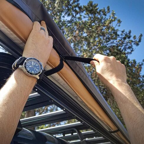 ARB 4x4 Accessories 814410 Rooftop Retractable Awning with Led Light Strip Included 2500x2500mm 8.2 Feet, Ideal for Camping, Roadtrips, Outdoor Trips, Travel, Teardrop, RV, Camper, 4x4 and SUV in Saudi Arabia