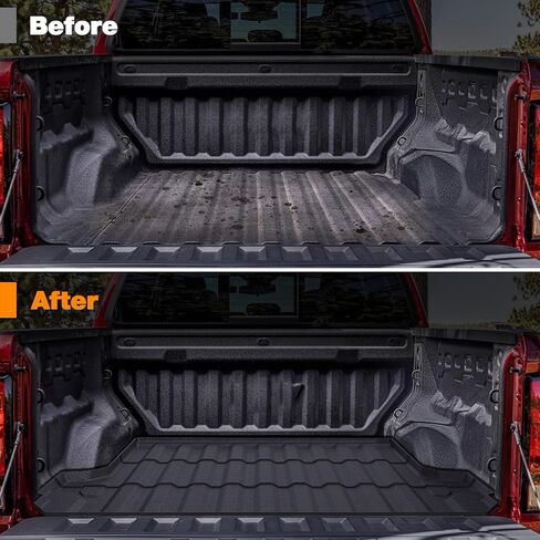 حصيرة سرير الشاحنة مع حافة مرتفعة لعام 2023 2024 ملحقات Chevy Colorado/GMC Canyon، 5FT لجميع الأحوال الجوية TPE شديدة التحمل لبطانة السرير in Kuwait