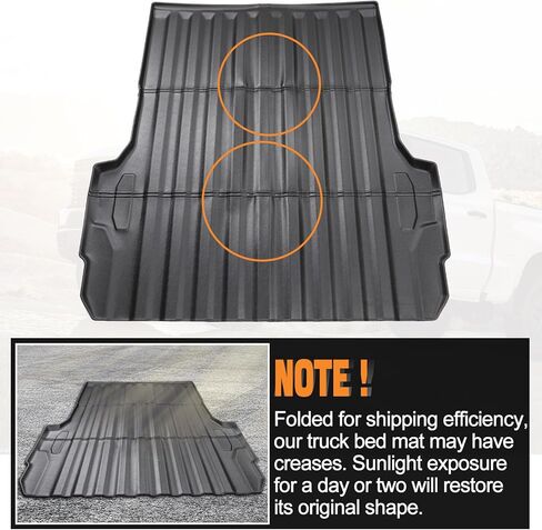 حصيرة سرير الشاحنة مع حافة مرتفعة لعام 2023 2024 ملحقات Chevy Colorado/GMC Canyon، 5FT لجميع الأحوال الجوية TPE شديدة التحمل لبطانة السرير in Kuwait