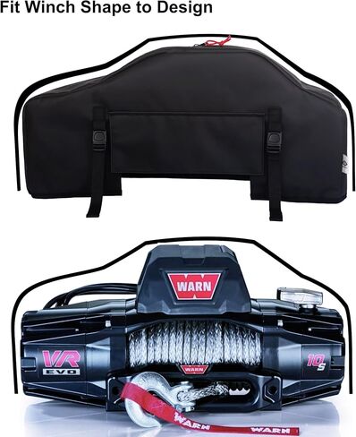 غطاء ونش، غطاء واقٍ مقاوم للماء عالي الجودة مقاوم للأشعة فوق البنفسجية، ملحقات ونش داخلية/خارجية، غطاء غبار مقاوم للطقس للروافع الكهربائية حتى 12000 رطل (بدون بطانة) in Kuwait