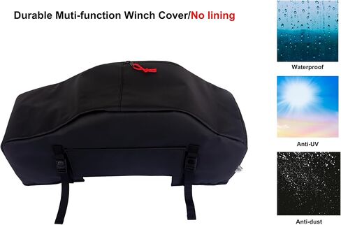 غطاء ونش، غطاء واقٍ مقاوم للماء عالي الجودة مقاوم للأشعة فوق البنفسجية، ملحقات ونش داخلية/خارجية، غطاء غبار مقاوم للطقس للروافع الكهربائية حتى 12000 رطل (بدون بطانة) in Kuwait