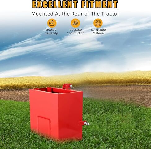 صندوق صابورة أحمر شديد التحمل بسعة 800 رطل، وحجم 5 قدم مكعب، ومستقبل وصلة وصل قياسي 2 بوصة، وصندوق صابورة 3 نقاط، لمرفق الجرار من الفئة 1 in Kuwait