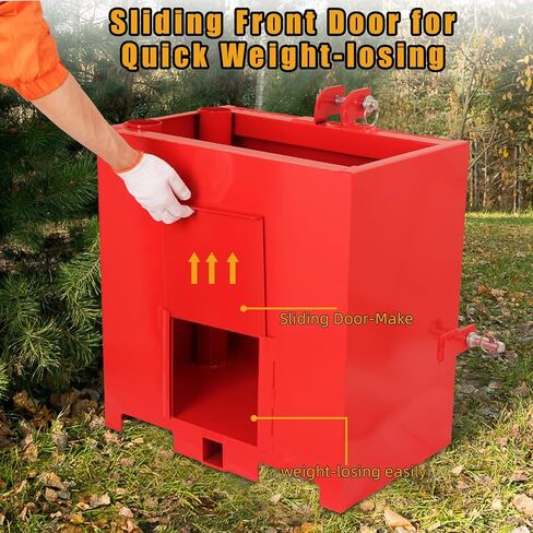 صندوق صابورة أحمر شديد التحمل بسعة 800 رطل، وحجم 5 قدم مكعب، ومستقبل وصلة وصل قياسي 2 بوصة، وصندوق صابورة 3 نقاط، لمرفق الجرار من الفئة 1 in Kuwait