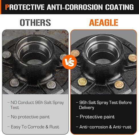 مجموعتان من AEagle 5 على 4.5 بوصة مجموعات محور مقطورة دائرة الترباس لـ 3500 رطل 1-1/16 بوصة إلى 1-3/8 بوصة، استبدال للمحامل المخروطية الداخلية والخارجية L68149 L44649 in Saudi Arabia
