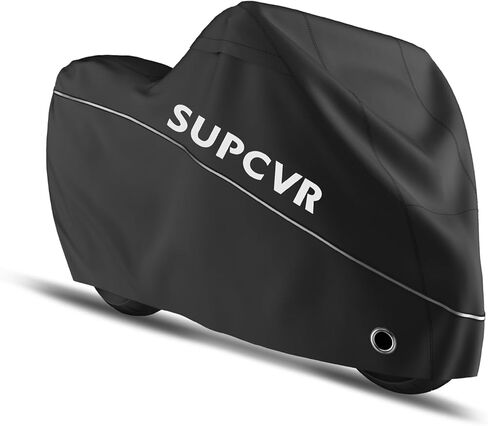 SUPCVR 300D Heavy Duty Waterproof Motorcycle Cover All Season Outdoor Protection Durable with Lock-Holes and Reflective Strip Fit up to 96.5 inches Motorcycle Vehicle (96.5“Lx41 Wx50 H) in Saudi Arabia