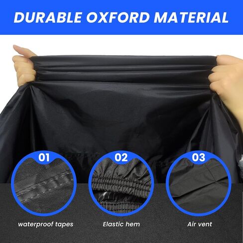 SUPCVR 300D Heavy Duty Waterproof Motorcycle Cover All Season Outdoor Protection Durable with Lock-Holes and Reflective Strip Fit up to 96.5 inches Motorcycle Vehicle (96.5“Lx41 Wx50 H) in Saudi Arabia