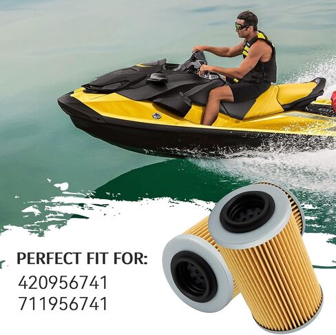 420956741 فلتر الزيت ومجموعة O-Ring لـ Sea-Doo GTI GTS Se GTR GTX RXP RXT RXPX RXTX 130 185 215 255 محرك القارب النفاث استبدال KN-556 711956741 2-Pack in Saudi Arabia