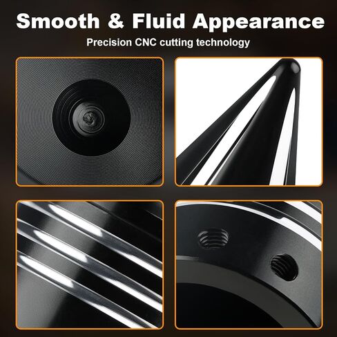 3.6 in Motorcycle Front Axle Nut Covers, Left & Right Spike Front Axle Caps Compatible with Harley Davidson Street Road Electra Tri Glide Road King Fat Boy Dyna (Chrome) in Saudi Arabia