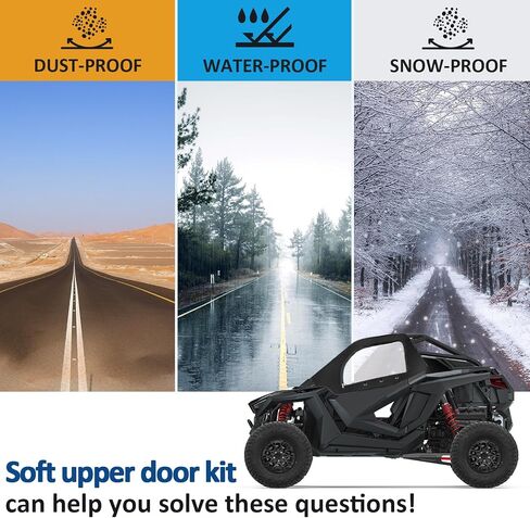 حاوية كابينة نافذة الباب العلوي الناعمة لجميع الأحوال الجوية من Wsays UTV متوافقة مع مقعد 2022+ Polaris RZR Pro R 2 in Kuwait