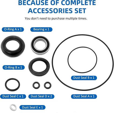 Rear Brake Drum Bearing Seals & O-Rings All Kit for Honda TRX300 Fourtrax 300 1988-2000, 91052-HB3-771 91252-HM5-630 91253-HC4-003 in Saudi Arabia
