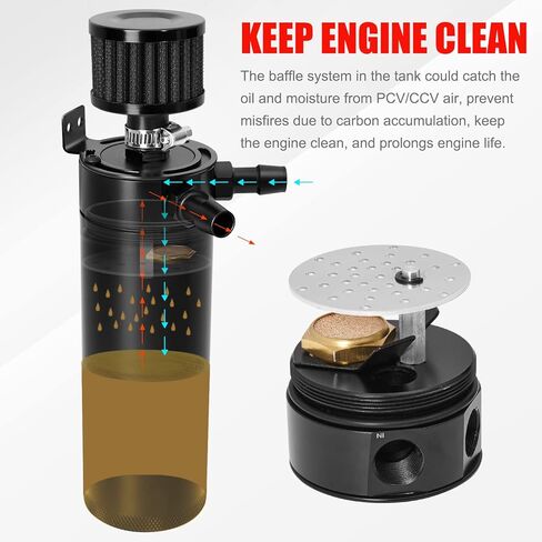 خزان خزان الزيت العالمي بمنفذين من الألومنيوم سعة 750 مل مع فلتر للاستراحة وصمام تصريف in Kuwait