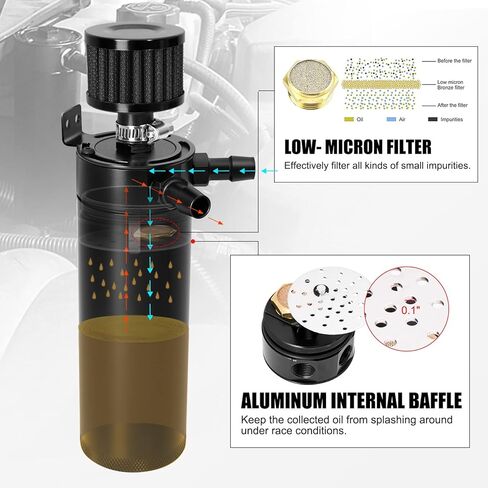 خزان خزان الزيت العالمي بمنفذين من الألومنيوم سعة 750 مل مع فلتر للاستراحة وصمام تصريف in Kuwait