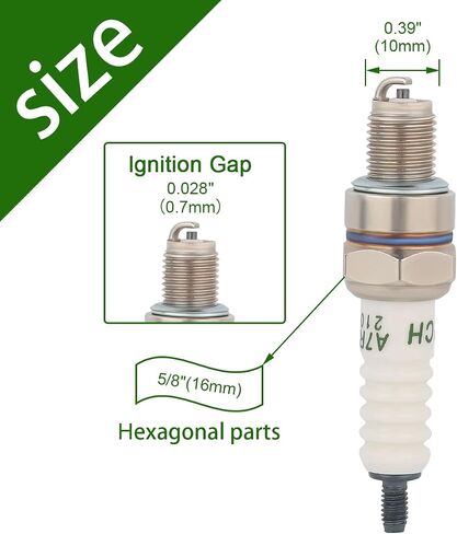 2 Packs CR7HSA A7TC Spark Plug Replacement for 50cc 70cc 90cc 110cc 125cc Scooter Dirt Pocket Bike ATV Moped Quad Torch A7T A7RTC T1137C stk 4549 4629 C7HSA in Saudi Arabia