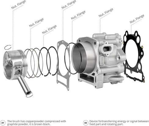 83 مم متوافق مع مكبس ياماها بيج بير 400 اسطوانة متوافق مع 1993-2012 ياماها بيج بير 400 استبدال 4GB-11310-00-00 1UY-11181-01-00 مجموعة حشية المكبس الاسطوانة العلوية in Kuwait
