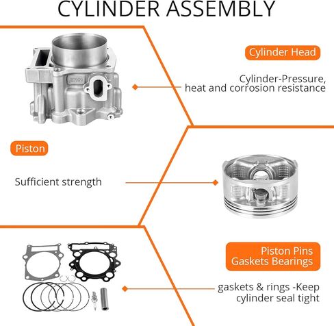 83 مم متوافق مع مكبس ياماها بيج بير 400 اسطوانة متوافق مع 1993-2012 ياماها بيج بير 400 استبدال 4GB-11310-00-00 1UY-11181-01-00 مجموعة حشية المكبس الاسطوانة العلوية in Kuwait