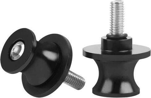 2Pcs 10MM M10 X1.5/1.25 Motorcycle Swing Arm Spools Sliders CNC Aluminum Swingarm Spools Stand Screw Compatible with VULCAN S 650 900 Ninja 250 300 ZX-10R ZX-6R(Black) in Saudi Arabia