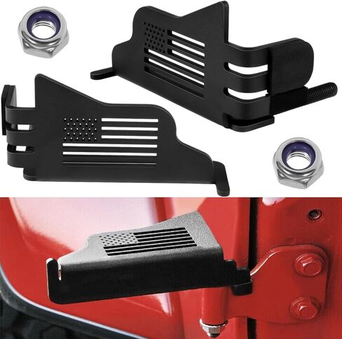 أوتاد قدم رانجلر لسيارة جيب رانجلر JK JL Gladiator JT 2007 إلى 2024، دواسات راحة مطلية بمسحوق معدني مع علم الولايات المتحدة، عبوتان in Kuwait