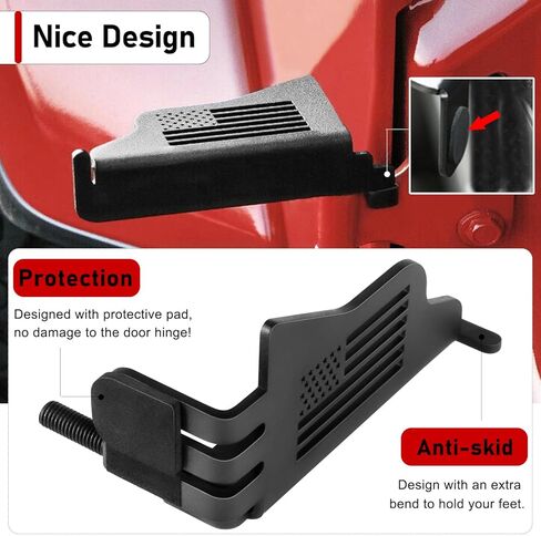 أوتاد قدم رانجلر لسيارة جيب رانجلر JK JL Gladiator JT 2007 إلى 2024، دواسات راحة مطلية بمسحوق معدني مع علم الولايات المتحدة، عبوتان in Kuwait