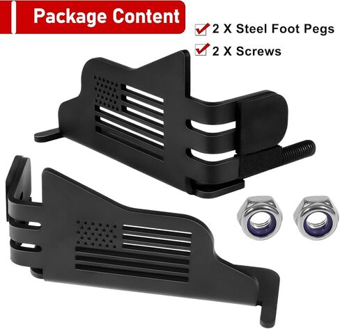 أوتاد قدم رانجلر لسيارة جيب رانجلر JK JL Gladiator JT 2007 إلى 2024، دواسات راحة مطلية بمسحوق معدني مع علم الولايات المتحدة، عبوتان in Kuwait