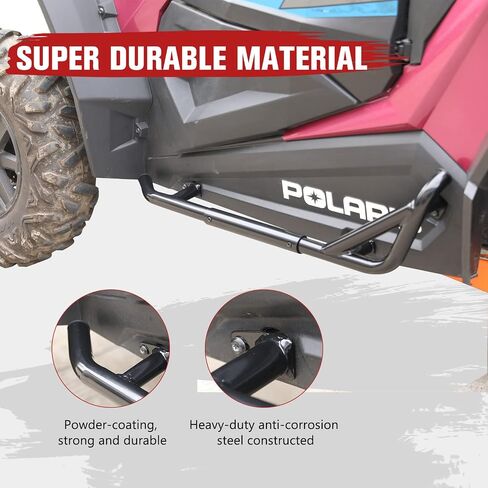 HAKA TOUGH Nerf Bars Rock Sliders for 2014-2022 Polaris RZR XP4 1000 / RZR 4 900 /XP 4 Turbo, 4 Seater Heavy Duty Side Steps Mud Tree Kickers Accessories in Saudi Arabia