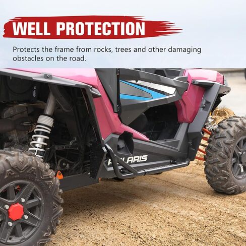 HAKA TOUGH Nerf Bars Rock Sliders for 2014-2022 Polaris RZR XP4 1000 / RZR 4 900 /XP 4 Turbo, 4 Seater Heavy Duty Side Steps Mud Tree Kickers Accessories in Saudi Arabia