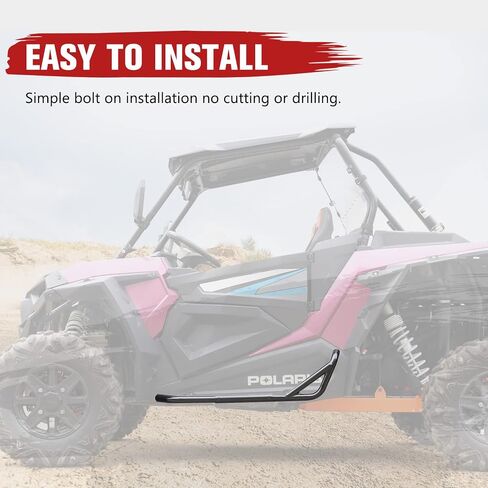 HAKA TOUGH Nerf Bars Rock Sliders for 2014-2022 Polaris RZR XP4 1000 / RZR 4 900 /XP 4 Turbo, 4 Seater Heavy Duty Side Steps Mud Tree Kickers Accessories in Saudi Arabia