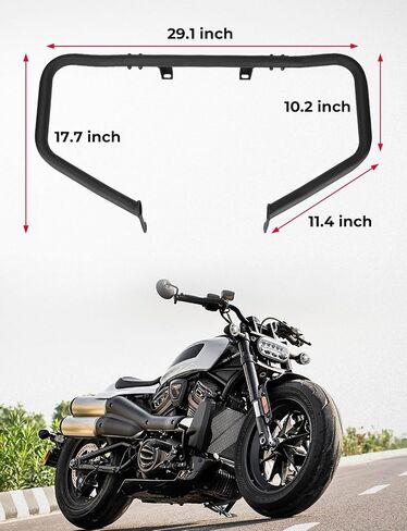 واقيات محرك الدراجة النارية KEMIMOTO متوافقة مع Sportster S 1250 2021 2022 2023 2024 Crash Bars، أسود in Kuwait