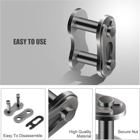 Pack of 4 Connectors for Motorcycle Pocket Bike Bicycle Roller Chain Pocket Bike Cross Silver Master Link Replacement for 50cc 70cc 90cc 110cc 125cc ATV Quad 4 Wheeler Pocket Bike Made in China, 35 in Saudi Arabia