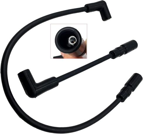 أسلاك توصيل شرارة سوداء مقاس 8.8 مم متوافقة مع Harley Davidson FXST FLST Softail FLS 00-17 in Kuwait