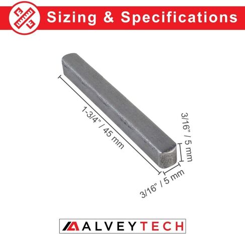 AlveyTech 5 mm x 5 mm x 45 mm Square Axle Key - Replacement for the Coleman BT200X, BT200X-G, BT200X-O, CK100, CT200U-EX/CT200U-EXR, CT200U Trail, SK100, 79cc 3 HP Mini Dirt Pit Bike, Go-Karts 2-Pack in Saudi Arabia