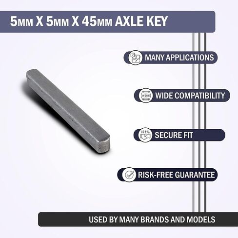 AlveyTech 5 mm x 5 mm x 45 mm Square Axle Key - Replacement for the Coleman BT200X, BT200X-G, BT200X-O, CK100, CT200U-EX/CT200U-EXR, CT200U Trail, SK100, 79cc 3 HP Mini Dirt Pit Bike, Go-Karts 2-Pack in Saudi Arabia