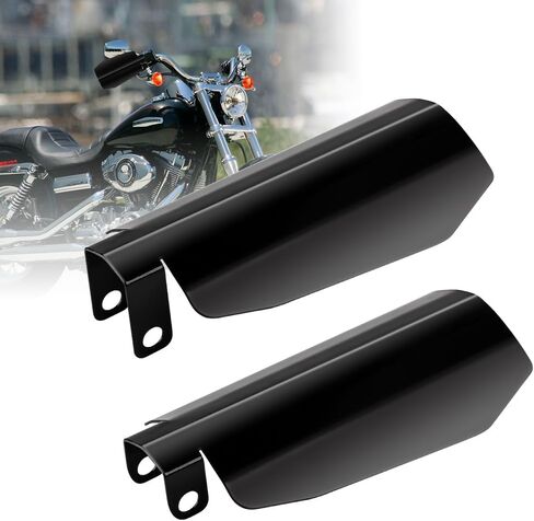 Sidaqi قطعتان من واقيات اليد للدراجات النارية باللون الأسود اللامع المتوافقة مع Harley Sportster Touring Street Glide Road King Electra Glide 2007-2023 لنمط قابض الكابل (كبير) in Kuwait