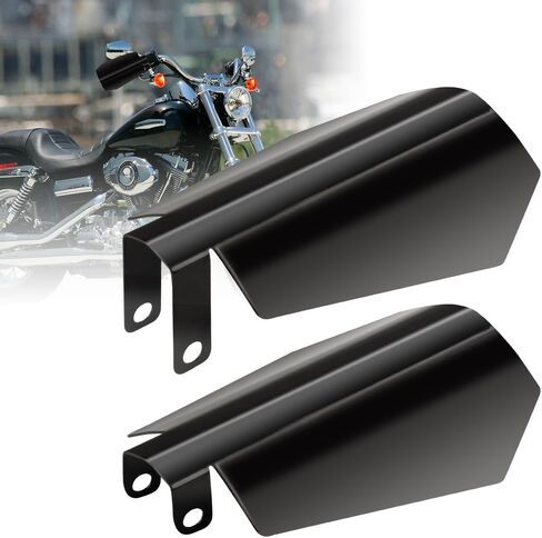 Sidaqi قطعتان من واقيات اليد للدراجات النارية باللون الأسود اللامع المتوافقة مع Harley Sportster Touring Street Glide Road King Electra Glide 2007-2023 لنمط قابض الكابل (كبير) in Kuwait