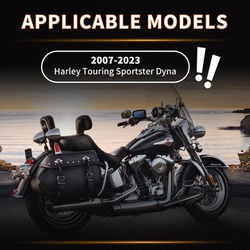 Sidaqi قطعتان من واقيات اليد للدراجات النارية باللون الأسود اللامع المتوافقة مع Harley Sportster Touring Street Glide Road King Electra Glide 2007-2023 لنمط قابض الكابل (كبير) in Kuwait