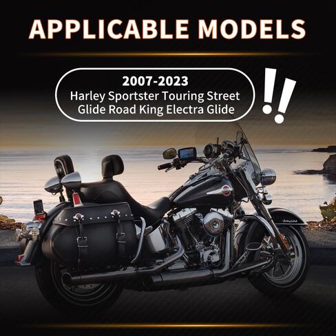 Sidaqi قطعتان من واقيات اليد للدراجات النارية باللون الأسود اللامع المتوافقة مع Harley Sportster Touring Street Glide Road King Electra Glide 2007-2023 لنمط قابض الكابل (كبير) in Kuwait
