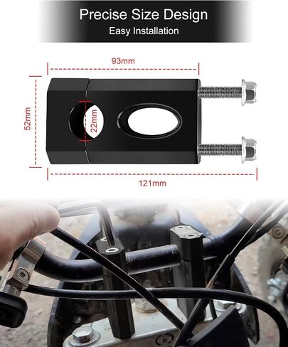 7/8" 22 mm Handlebar Risers, Bike Handlebar Mount Clamp Riser Fits for Razor MX650 Coleman Bt200x Ct200 Mega Moto 80/105 mini bikes SSR 125 Motocycle dirt bikes 50 70 125cc XR/CRF Dirt Pit Bike in Saudi Arabia