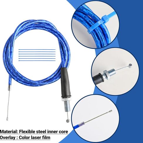 Mini Bike Throttle Cable 50 inch Flexible steel inner core Overlay Color laser film (Red） in Saudi Arabia
