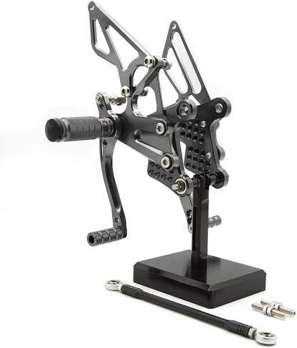 FXCNC CNC Billet Motorcycle Adjustable Rearset Foot Pegs Rear Set Footrests Compatible with Ninja ZX6R ZX636 ZX-6R 636 2009-2020 in Saudi Arabia
