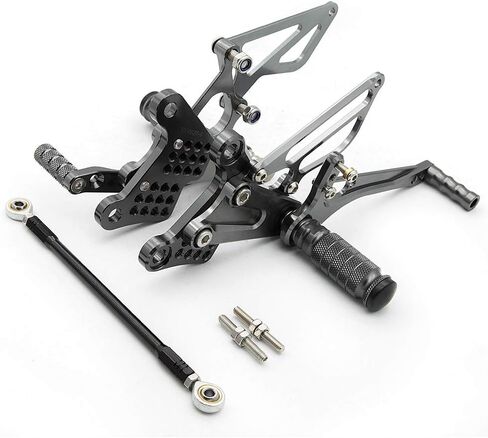 FXCNC CNC Billet Motorcycle Adjustable Rearset Foot Pegs Rear Set Footrests Compatible with Ninja ZX6R ZX636 ZX-6R 636 2009-2020 in Saudi Arabia