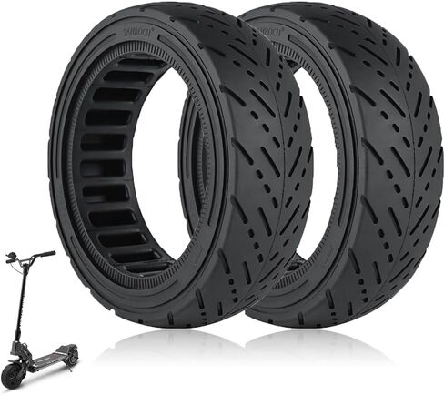 إطار صلب للسكوتر 8.5 بوصة مقاس 8.5 × 2.5 للدراجات البخارية Dualtron Mini & Speedway Leger/Pro، 8.5 × 3 8 1/2 × 2.5 استبدال العجلات الأمامية والخلفية للطرق الوعرة للدراجات الكهربائية (أسود، عبوتان) in Saudi Arabia