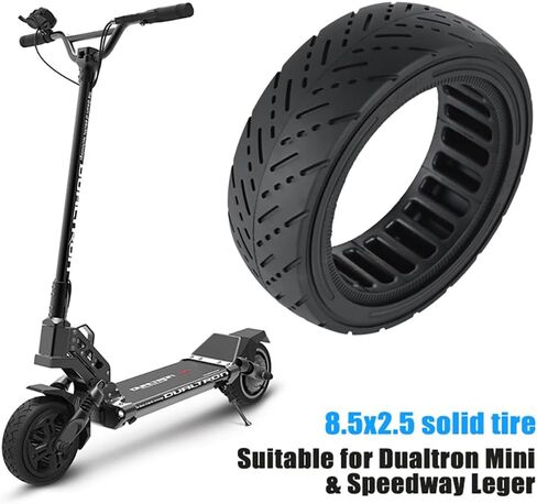 إطار صلب للسكوتر 8.5 بوصة مقاس 8.5 × 2.5 للدراجات البخارية Dualtron Mini & Speedway Leger/Pro، 8.5 × 3 8 1/2 × 2.5 استبدال العجلات الأمامية والخلفية للطرق الوعرة للدراجات الكهربائية (أسود، عبوتان) in Saudi Arabia