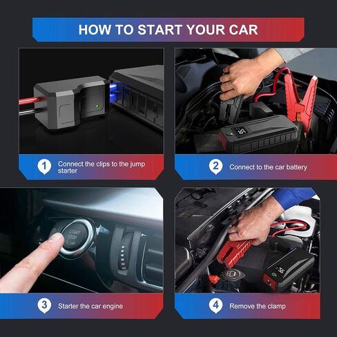 Jumper Starter Clamps Intelligent Automotive Emergency Booster Clamp Cables Replacement Alligator Clamp for 12V Portable Car Jump Starter (Clamp001) in Saudi Arabia
