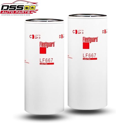 Compatible with Fleet Guard Cummins Oil Lube Filter Filtration Fleetguard Full Flow Spin-Off Filtration LF667 B7600 DN-P553191-1PC in Saudi Arabia