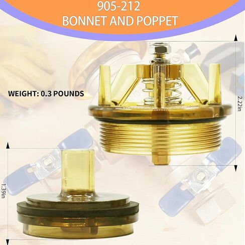 2024 ترقية 905-212 طقم إصلاح غطاء محرك السيارة والقفاز لـ Fengco 765-1 بوصة و1-1/4 بوصة مانع التدفق الخلفي ومجموعة إصلاح قواطع الفراغ ضمان لمدة 3 سنوات in Kuwait